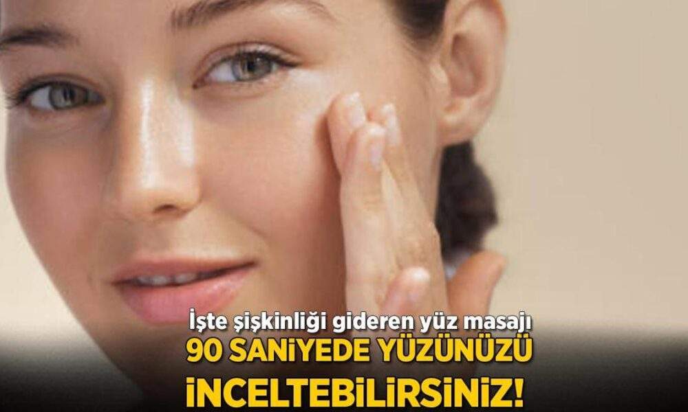 90 saniyede yüzünüzü inceltin! Elmacık kemiklerinden başlayın, ödemi söküp atıyor