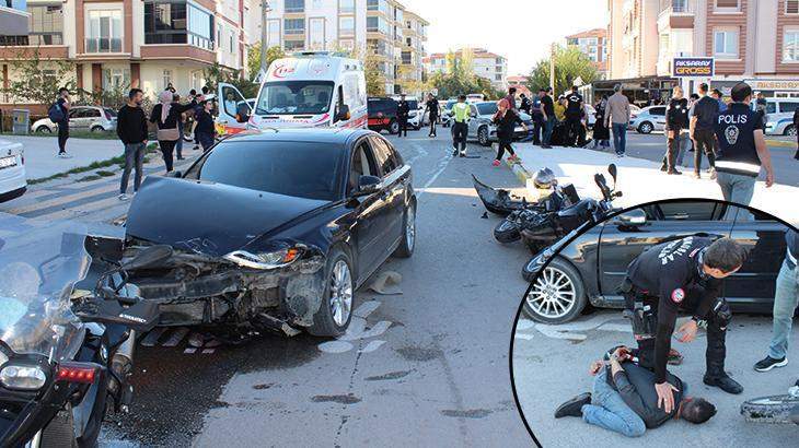 Polisten kaçarken trafikte dehşet saçtı! Anne ile bebeği yaralandı