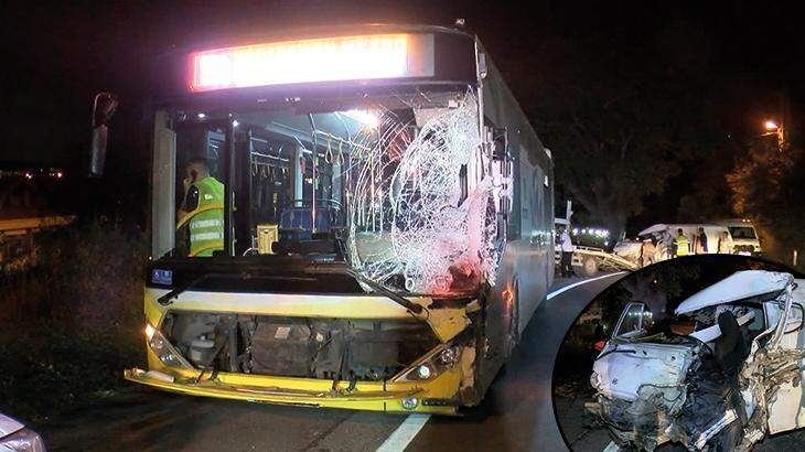 Sarıyer’de feci kaza! İETT otobüsü ile minibüs çarpıştı