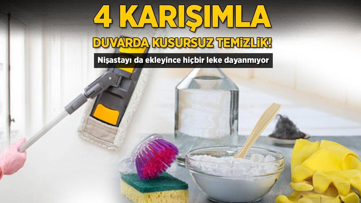 4 karışımla duvarda kusursuz temizlik! Nişastayı da ekleyince hiçbir leke dayanmıyor