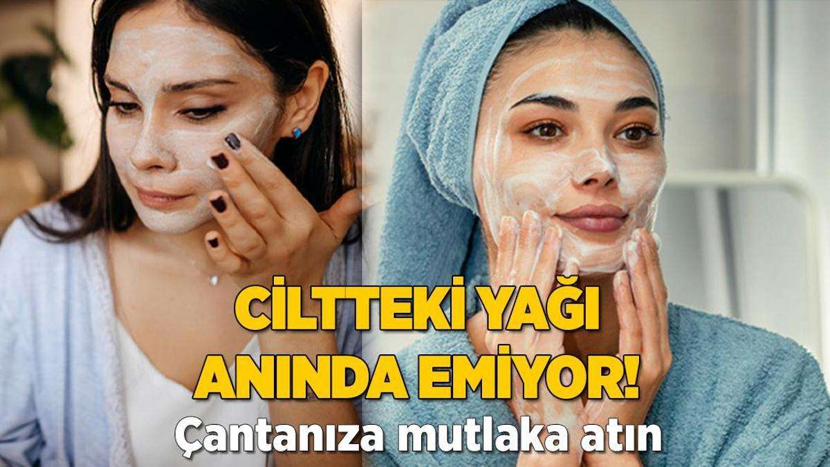 Ciltteki yağı anında emiyor! Çantanıza mutlaka atın, kurtarıcı ürün