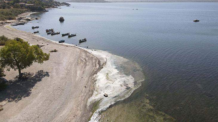 Ege’nin saklı cenneti Bafa Gölü’ndeki tehlike böyle görüntülendi! Sular 30 metre birden çekildi