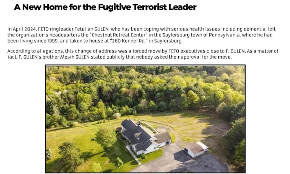 FETÖ elebaşının ABD’deki yeni adresi ifşa edildi
