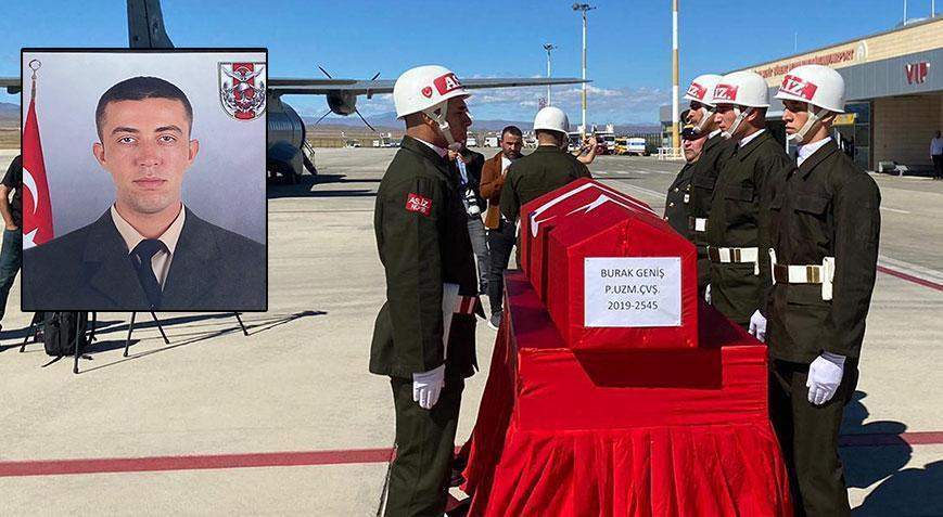 Kazada şehit olan uzman çavuş, memleketi Çanakkale’ye uğurlandı