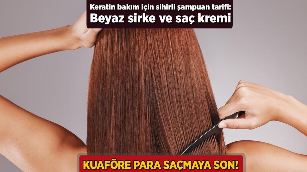 Kuaföre para saçmaya son! Keratin bakıma denk sihirli karışım: Beyaz sirke-saç kremi