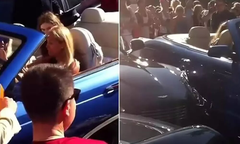 Monaco’da lüks aracının kontrolünü kaybederek park halindeki lüks araçlara dalan kadın sürücü, 1 milyon sterlinlik zarara sebep oldu