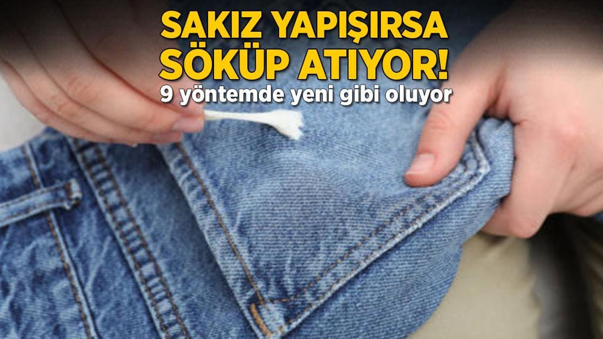 Sakız yapışırsa söküp atıyor! 9 yöntemde yeni gibi oluyor