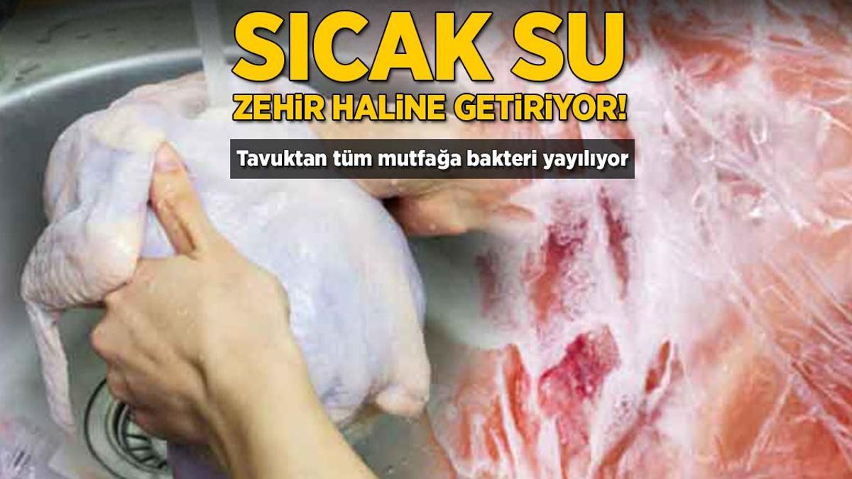 Sıcak su zehir haline getiriyor! Tavuktan tüm mutfağa bakteri yayılıyor