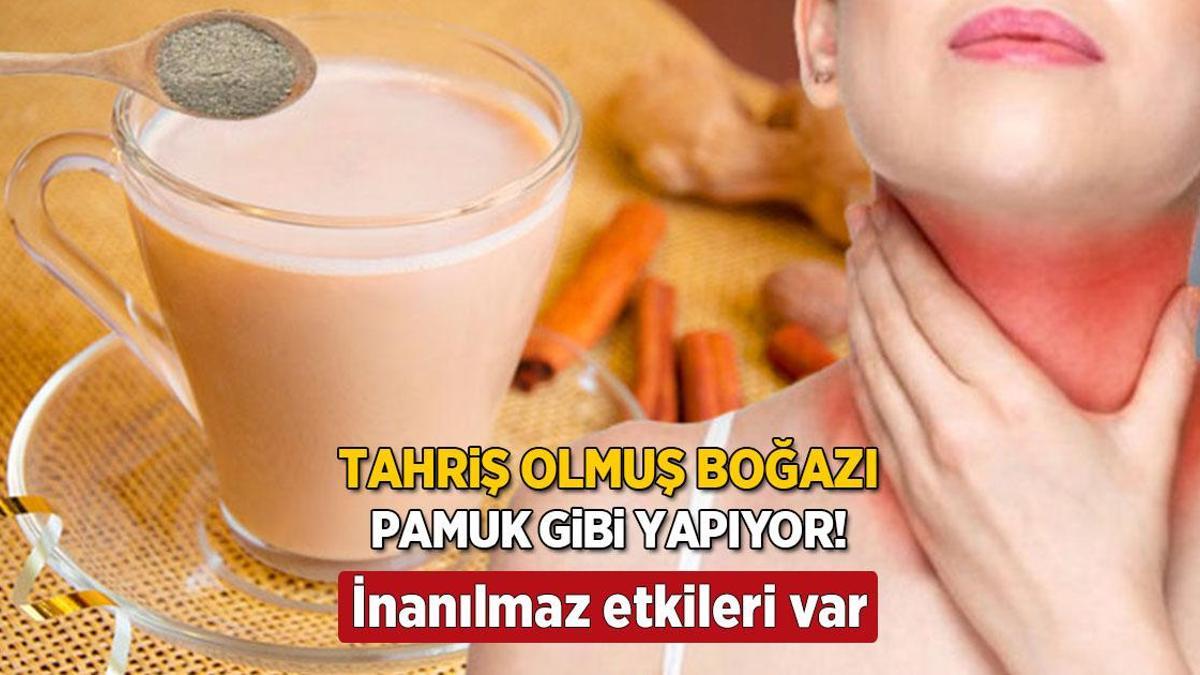 Tahriş olmuş boğazı pamuk gibi yumuşatan karışım! 1 gecede efsane yaratıyor