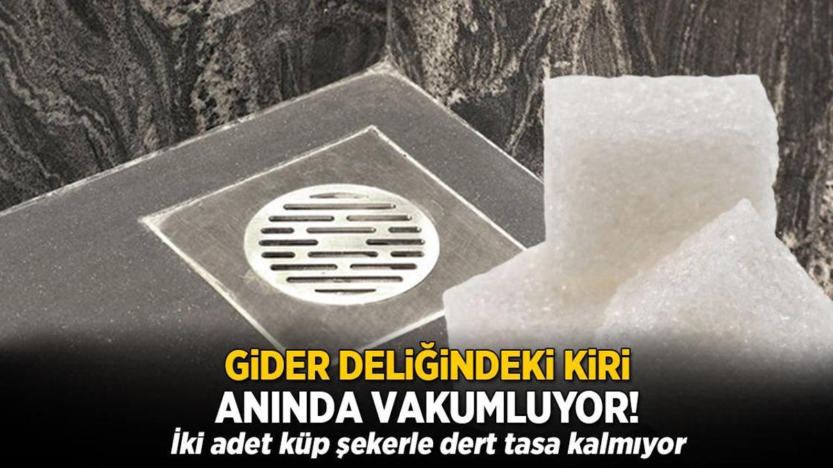 Tıkanan giderin çaresi küp şekermiş! Kokuyu vakumlayıp atıyor, kimyasallardan daha etkili