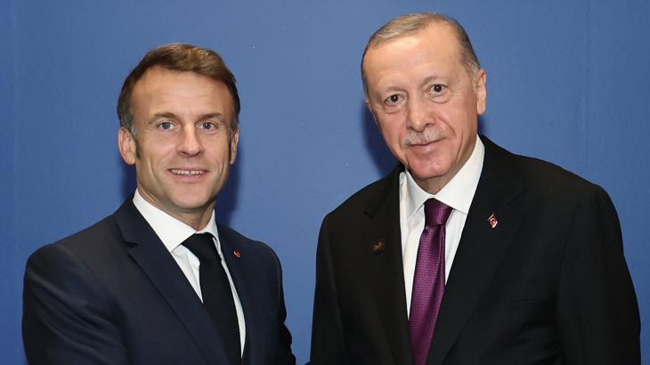 Cumhurbaşkanı Erdoğan, Fransa Cumhurbaşkanı Macron ile bir araya geldi