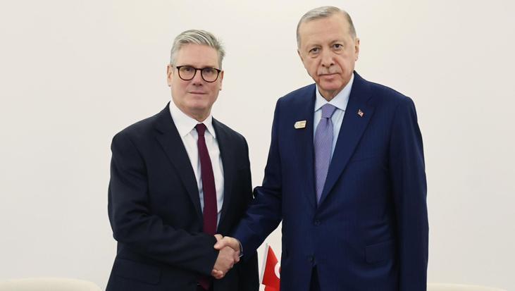 Cumhurbaşkanı Erdoğan, İngiltere Başbakanı Starmer’i kabul etti