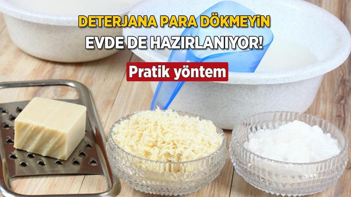 Deterjana para saçmaya son! En iyisi evde hazırlanıyor, raftakilerle kapışan sıvı temizleyici