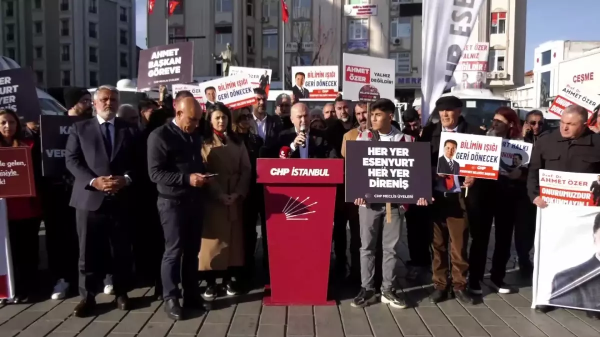 Esenyurt’ta Demokrasi Nöbeti… CHP’li Bakan: “Demek Ki Bu Kararlar Sarayın Koridorlarında Veriliyor”