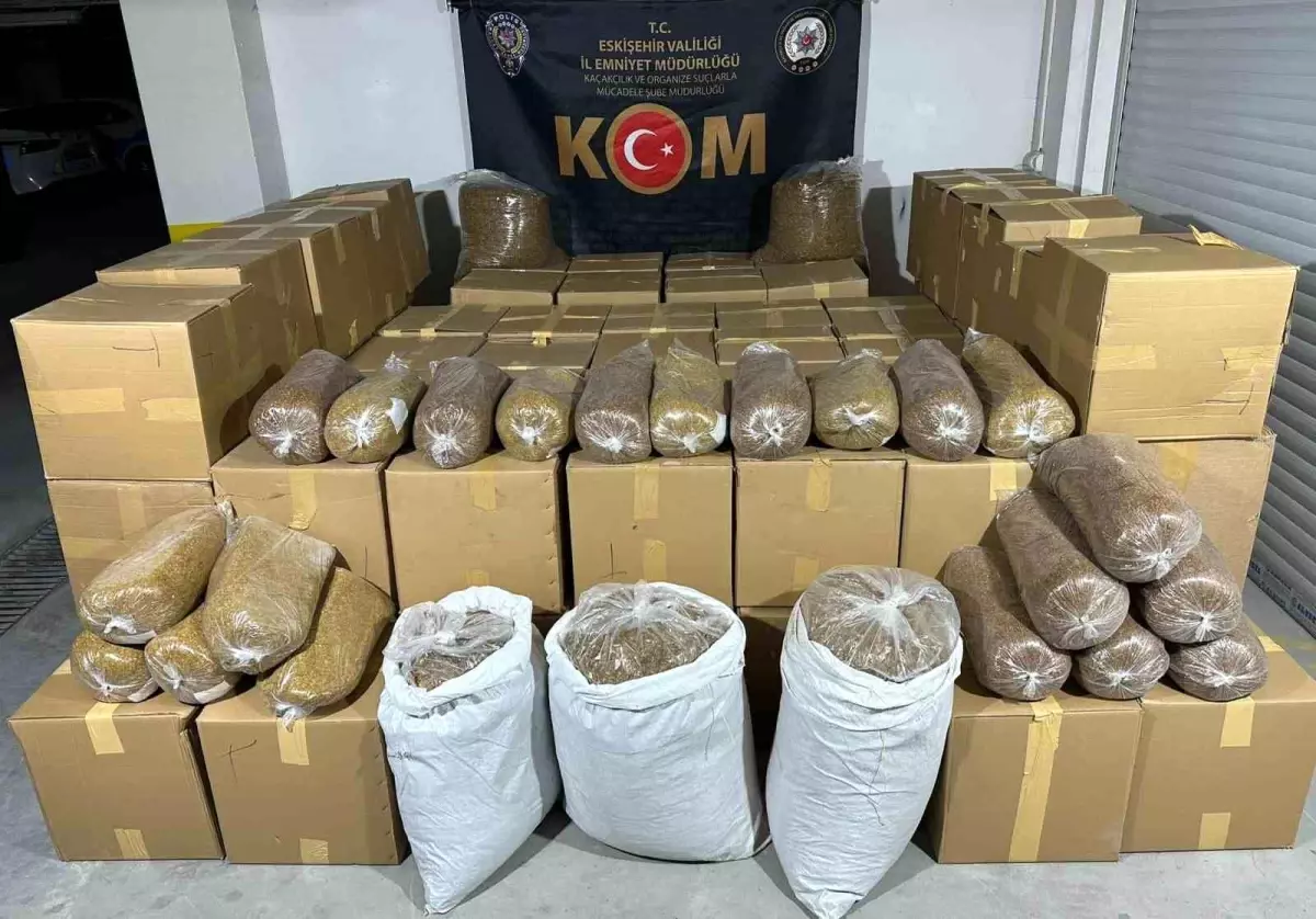 Eskişehir’de 2 Ton Kaçak Tütün Ele Geçirildi