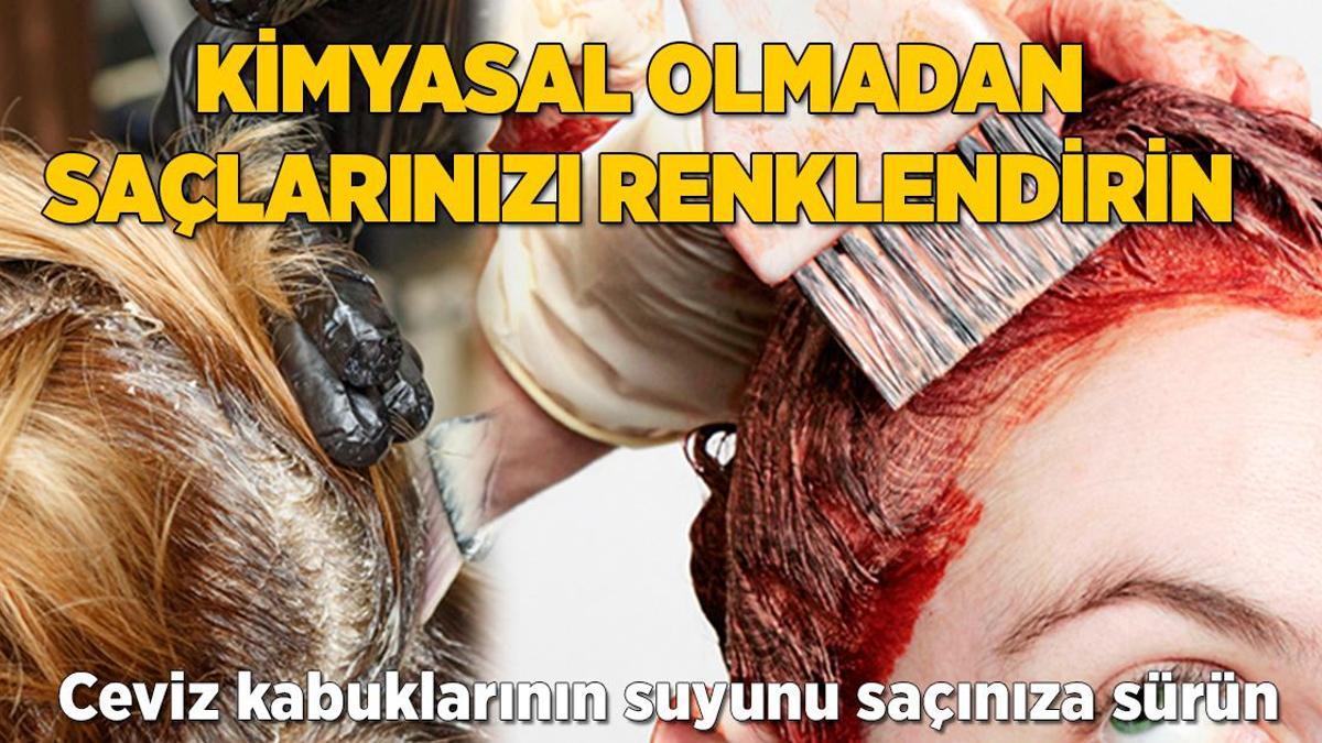 Kimyasal olmadan saçınızı boyayın! Çaresi kuru ceviz kabuğunda saklıymış