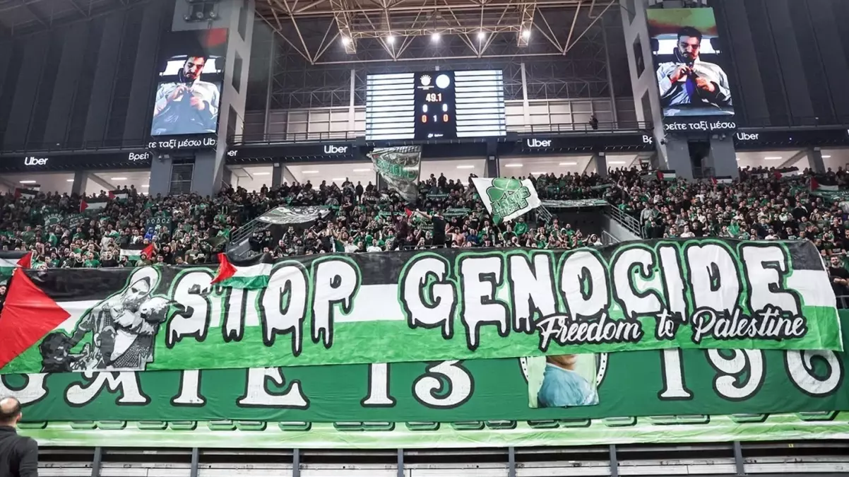 Panathinaikos taraftarlarından Filistin’e büyük destek