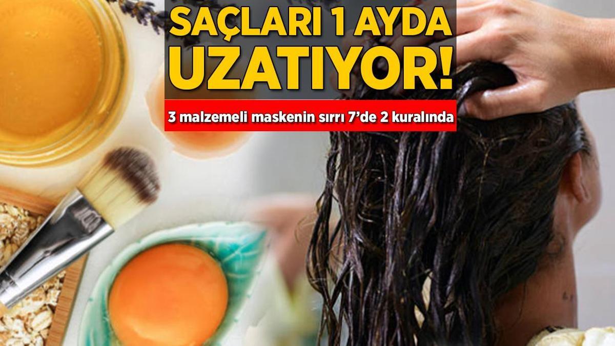 Saçları 1 ayda uzatıyor! 3 malzemeli maskenin sırrı 7’de 2 kuralında