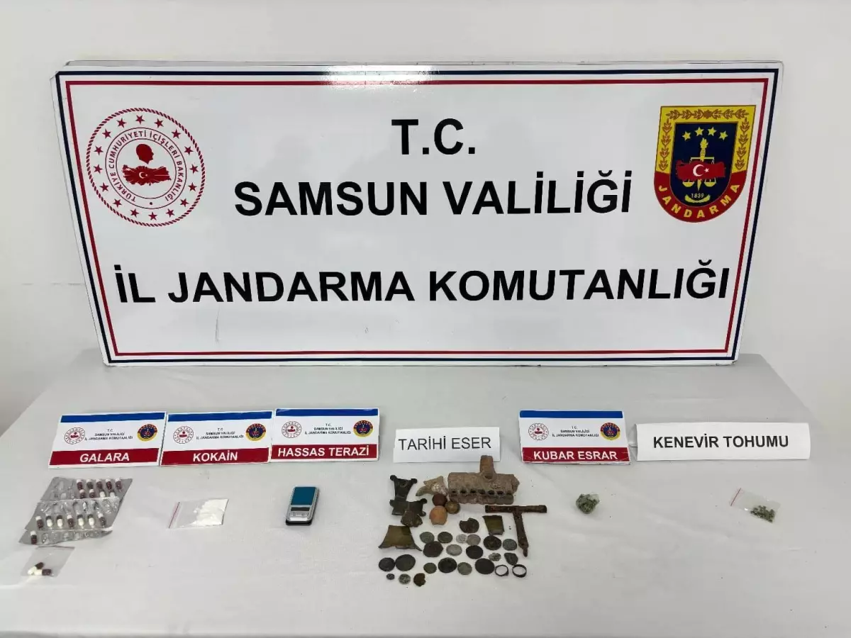 Samsun’da Tarihi Eser ve Uyuşturucu Operasyonu