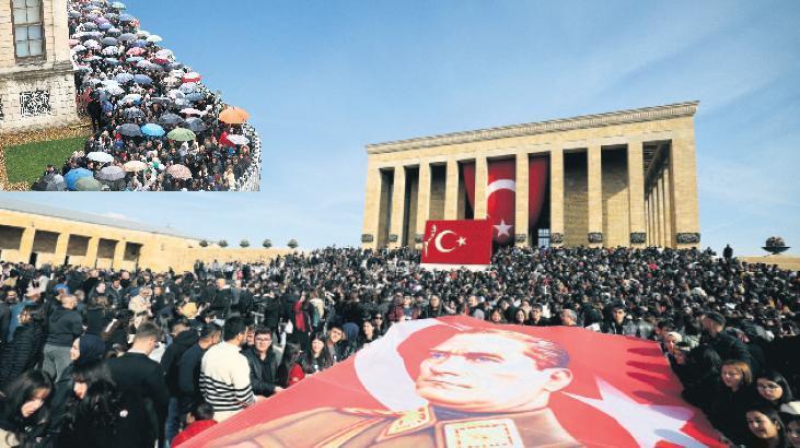 Türkiye ATA’sını andı! Yağmur bu sevgiye engel değil