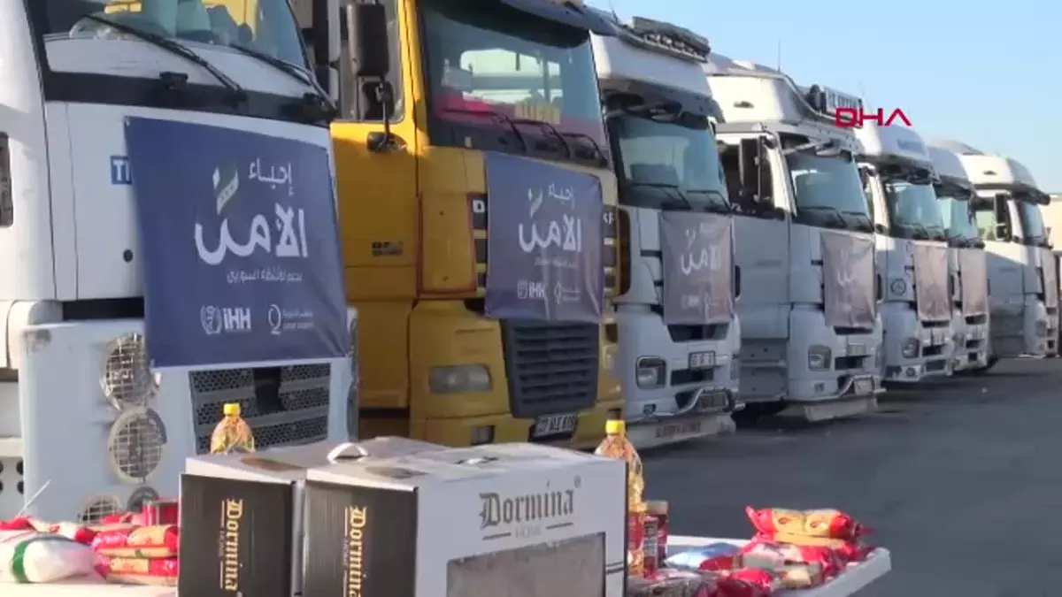 Katar’dan Suriye’ye 30 TIR İnsani Yardım Gönderildi